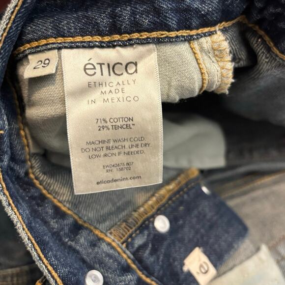NWT Etica X Anthropologie Marley Ultra High Rise Baggy Jean in Terranea Size 29 - Picture 7 of 10
